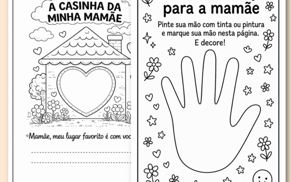 Desenhos e entrevista dia das mães para imprimir