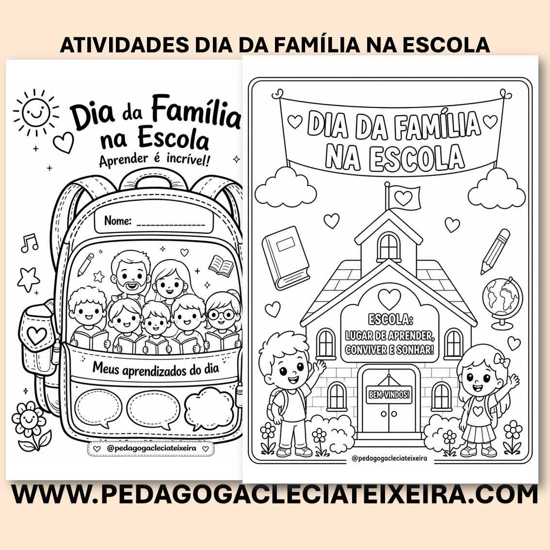 Atividades dia da família na escola