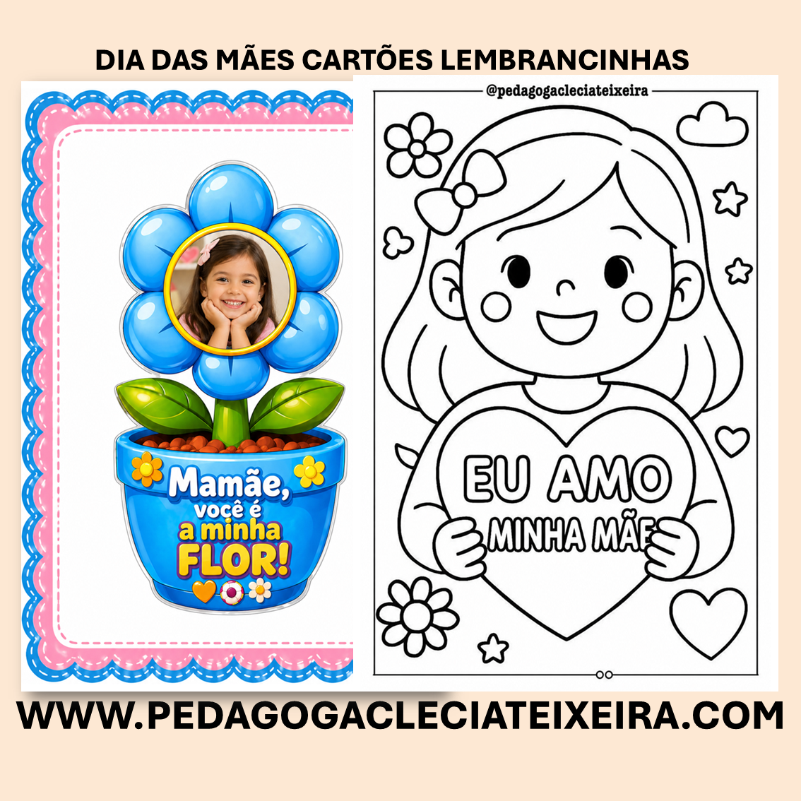 Dia das mães cartões lembrancinhas