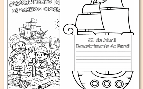 Atividade descobrimento do brasil para crianças