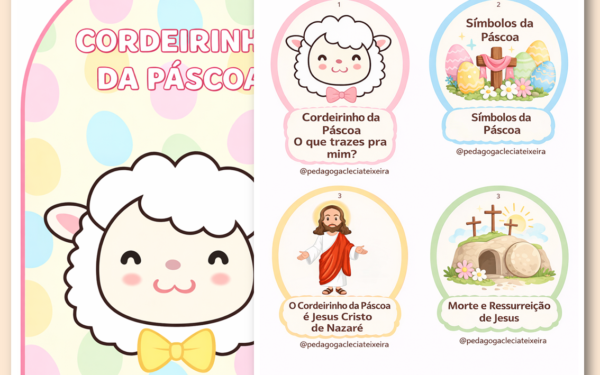 Luva musical do cordeirinho da páscoa