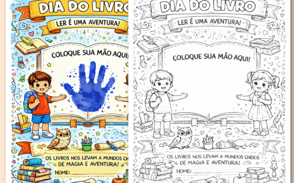 Dia do livro para colorir e imprimir
