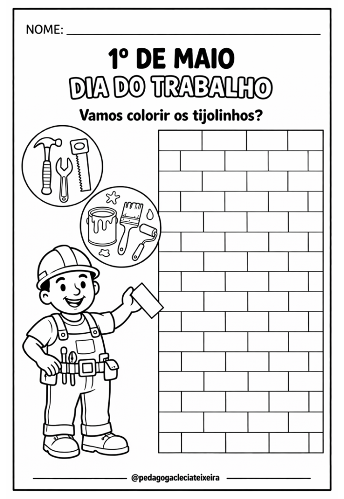 Atividades dia do trabalho educação infantil