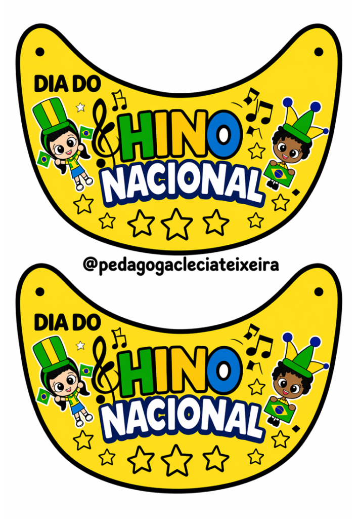 Lembrancinhas dia do hino nacional brasileiro