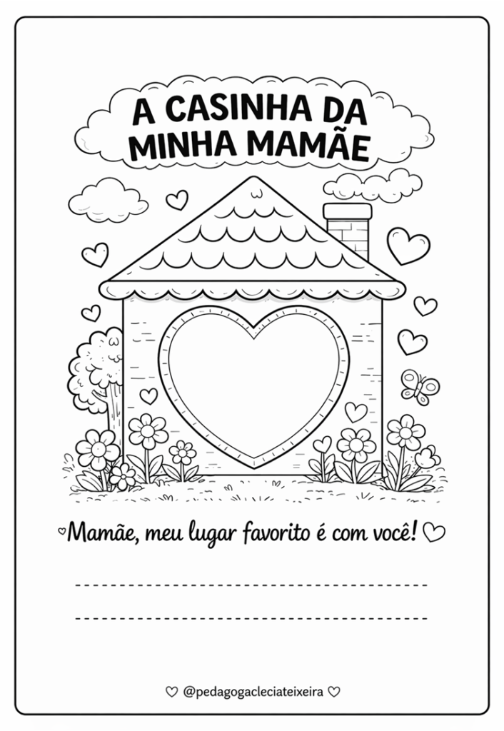 Desenhos e entrevista dia das mães para imprimir