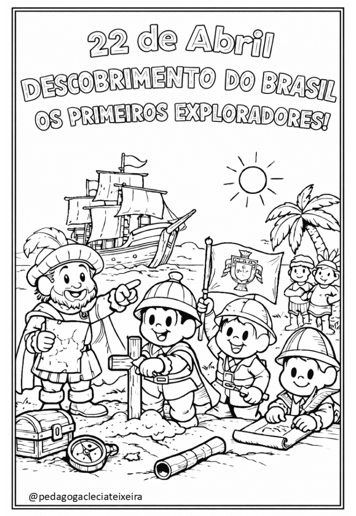 Atividade descobrimento do brasil para crianças