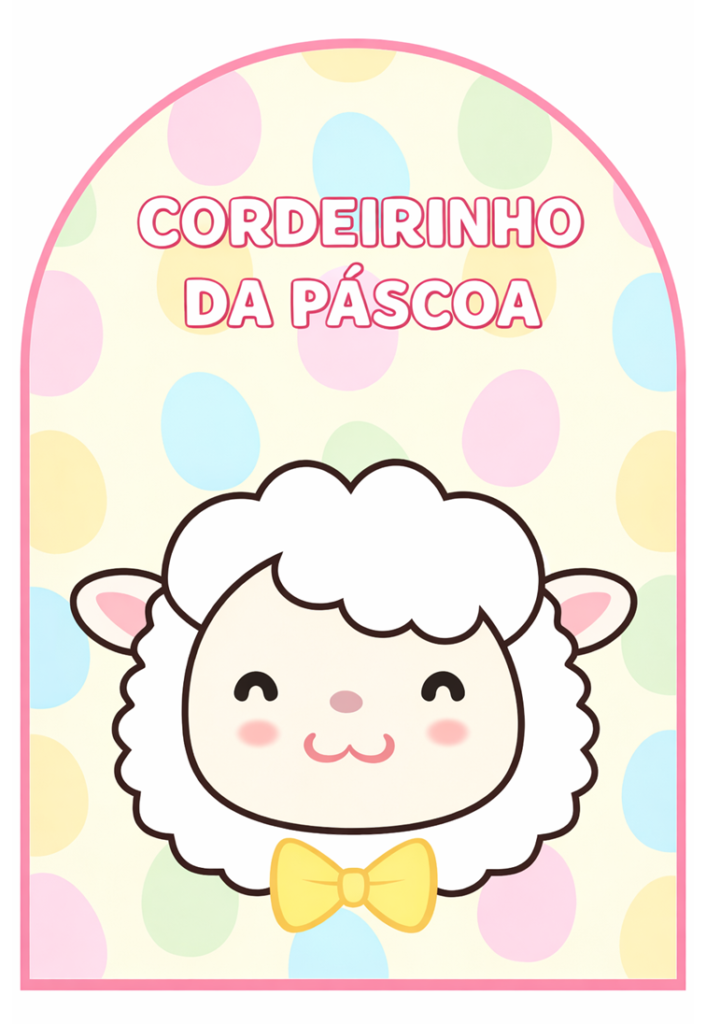 Luva musical do cordeirinho da páscoa