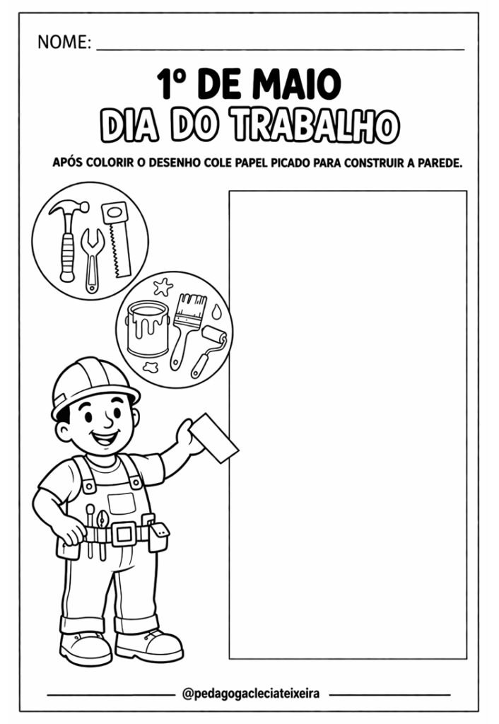 Atividades dia do trabalho educação infantil