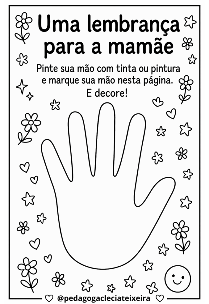 Desenhos e entrevista dia das mães para imprimir