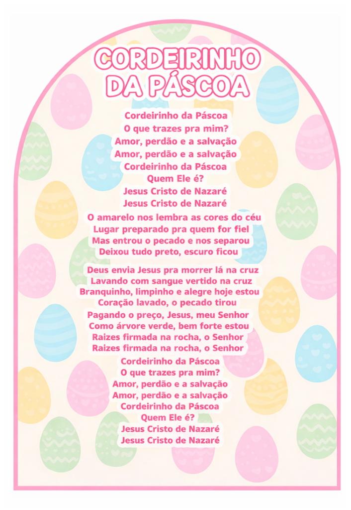 Luva musical do cordeirinho da páscoa