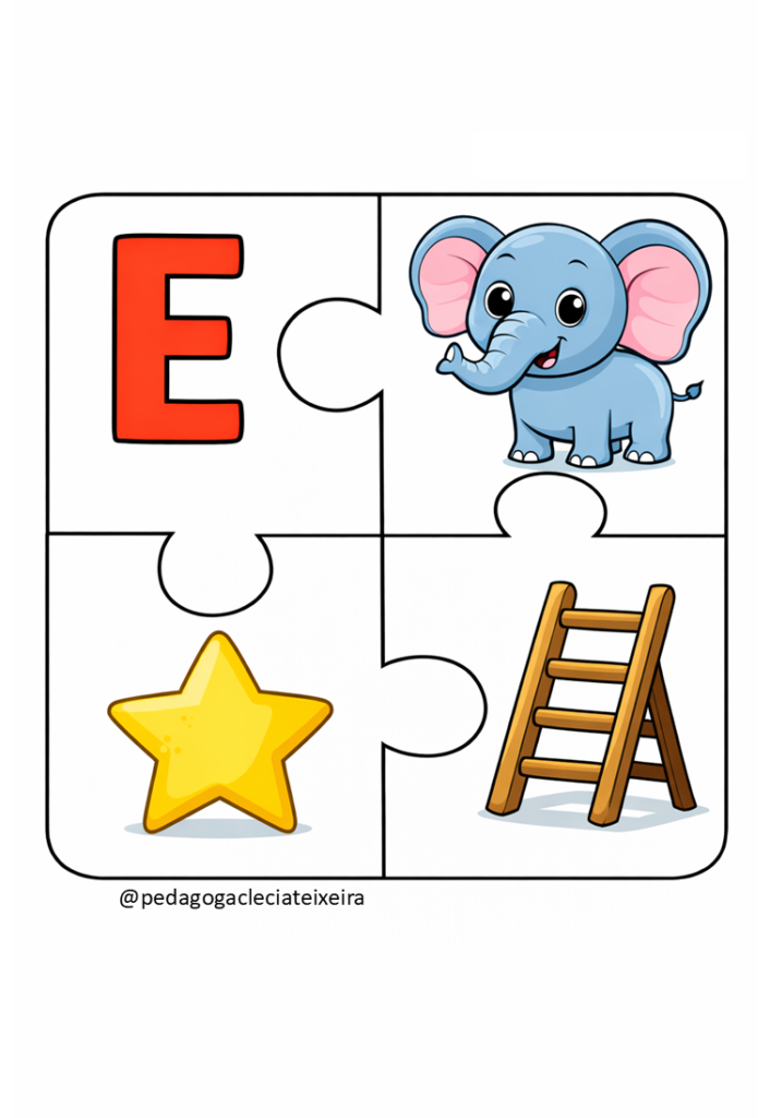 Quebra-cabeça para Autismo para imprimir