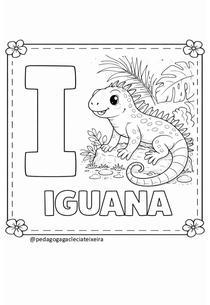 As vogais para imprimir e colorir