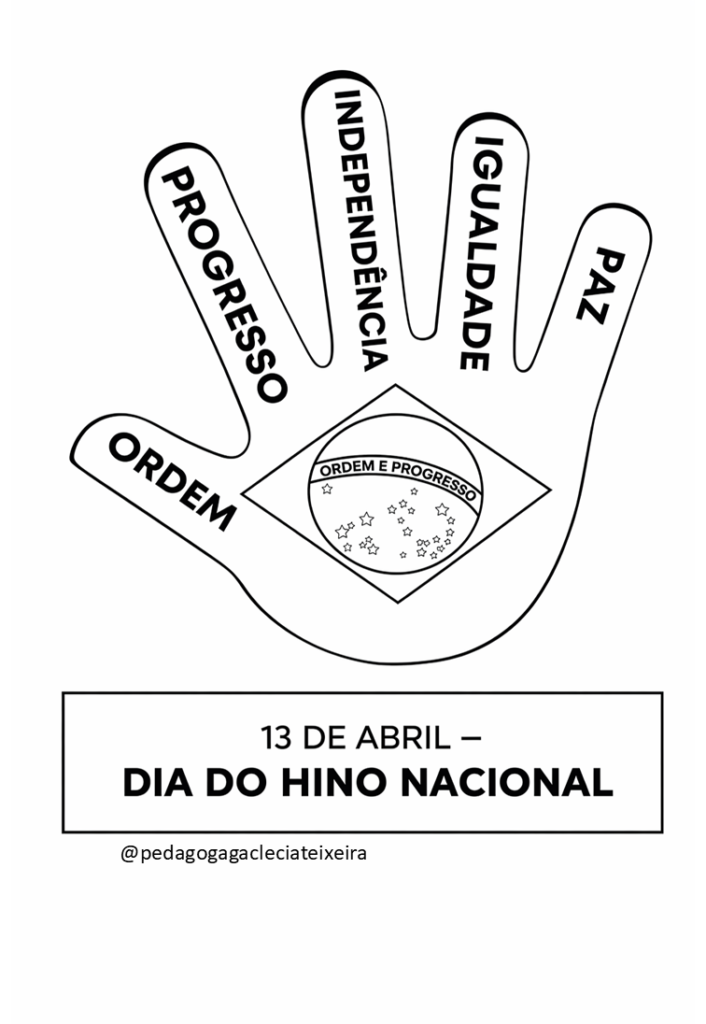 Lembrancinhas dia do hino nacional brasileiro