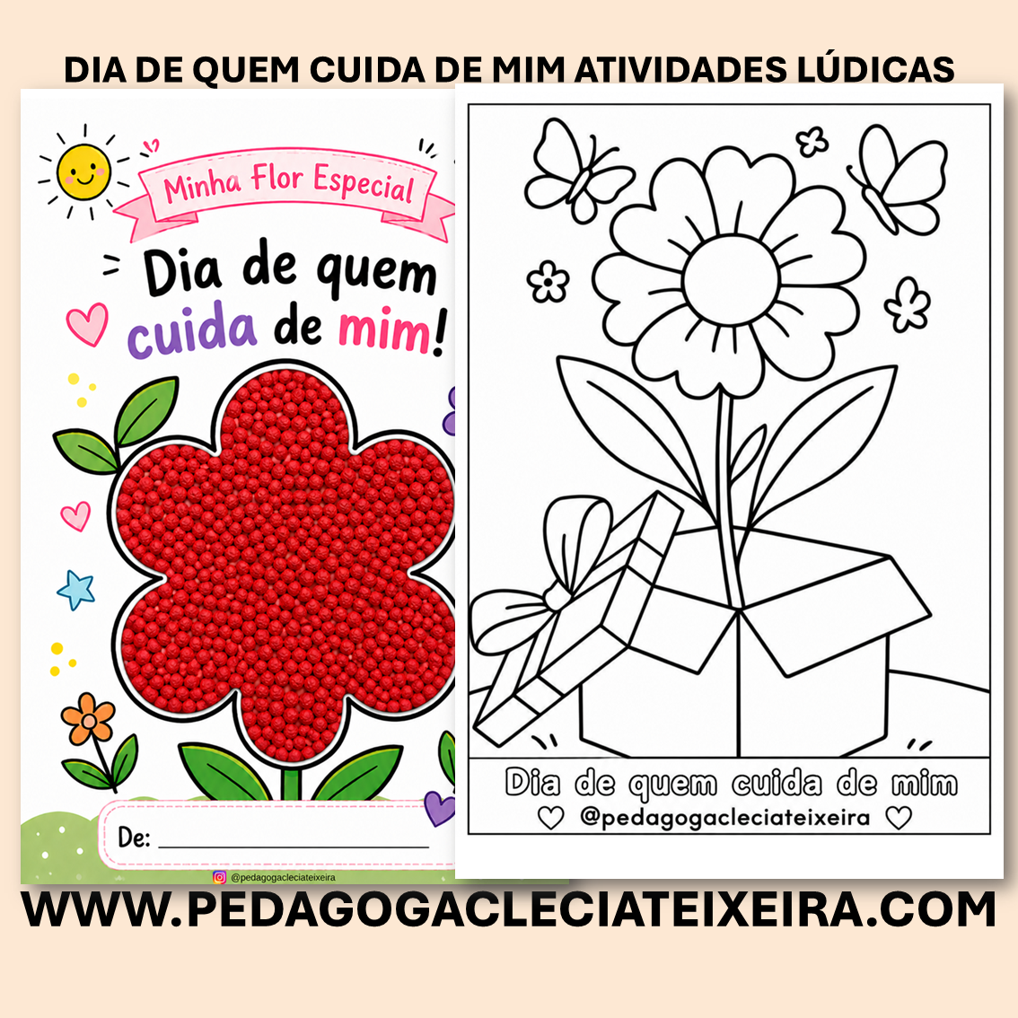 Dia de quem cuida de mim atividades lúdicas