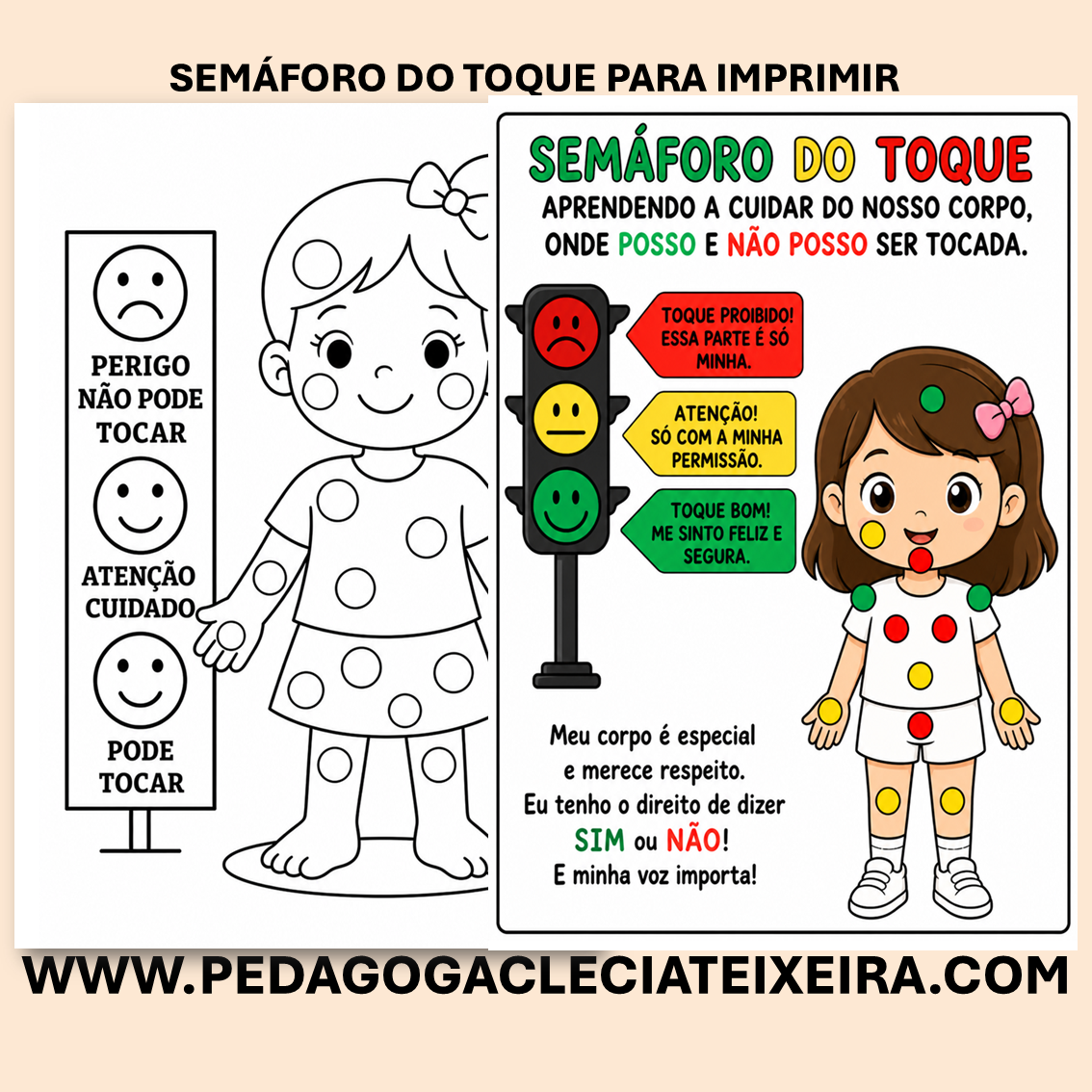 Semáforo do toque para imprimir