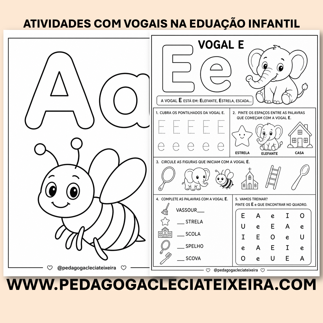 Atividades com vogais na educação infantil
