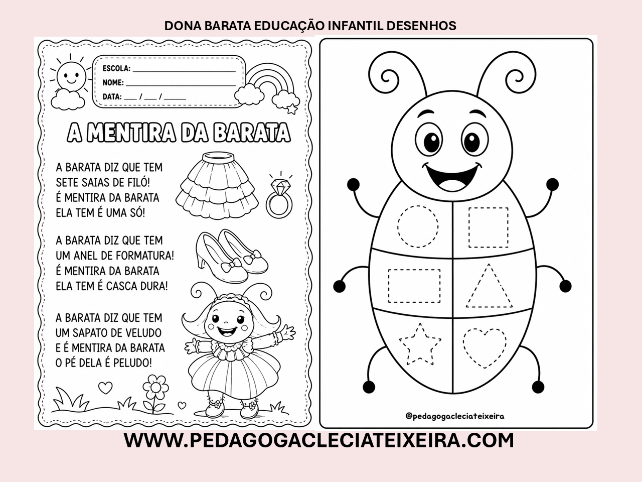Dona barata educação infantil desenhos