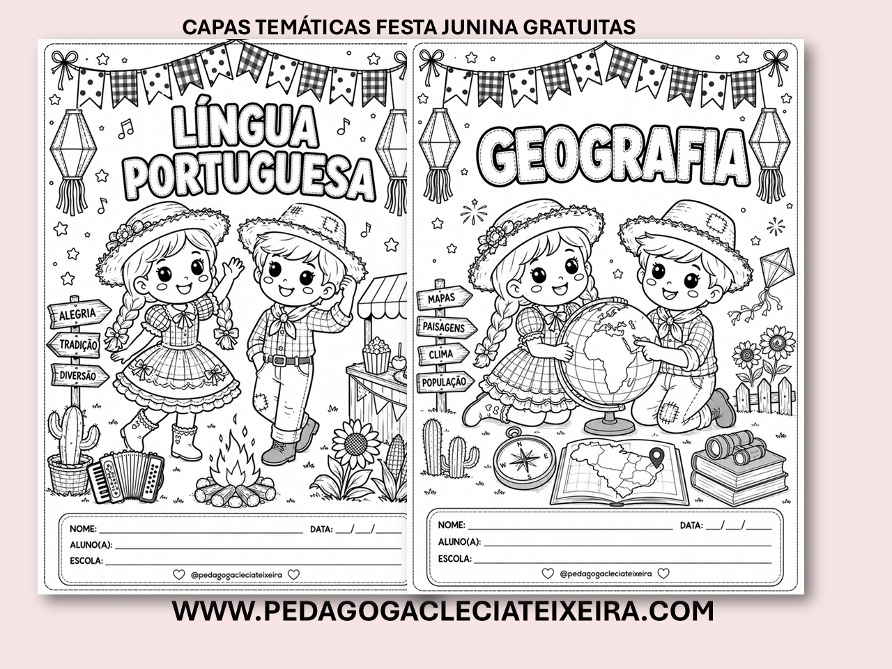 Capas temáticas festa junina gratuitas