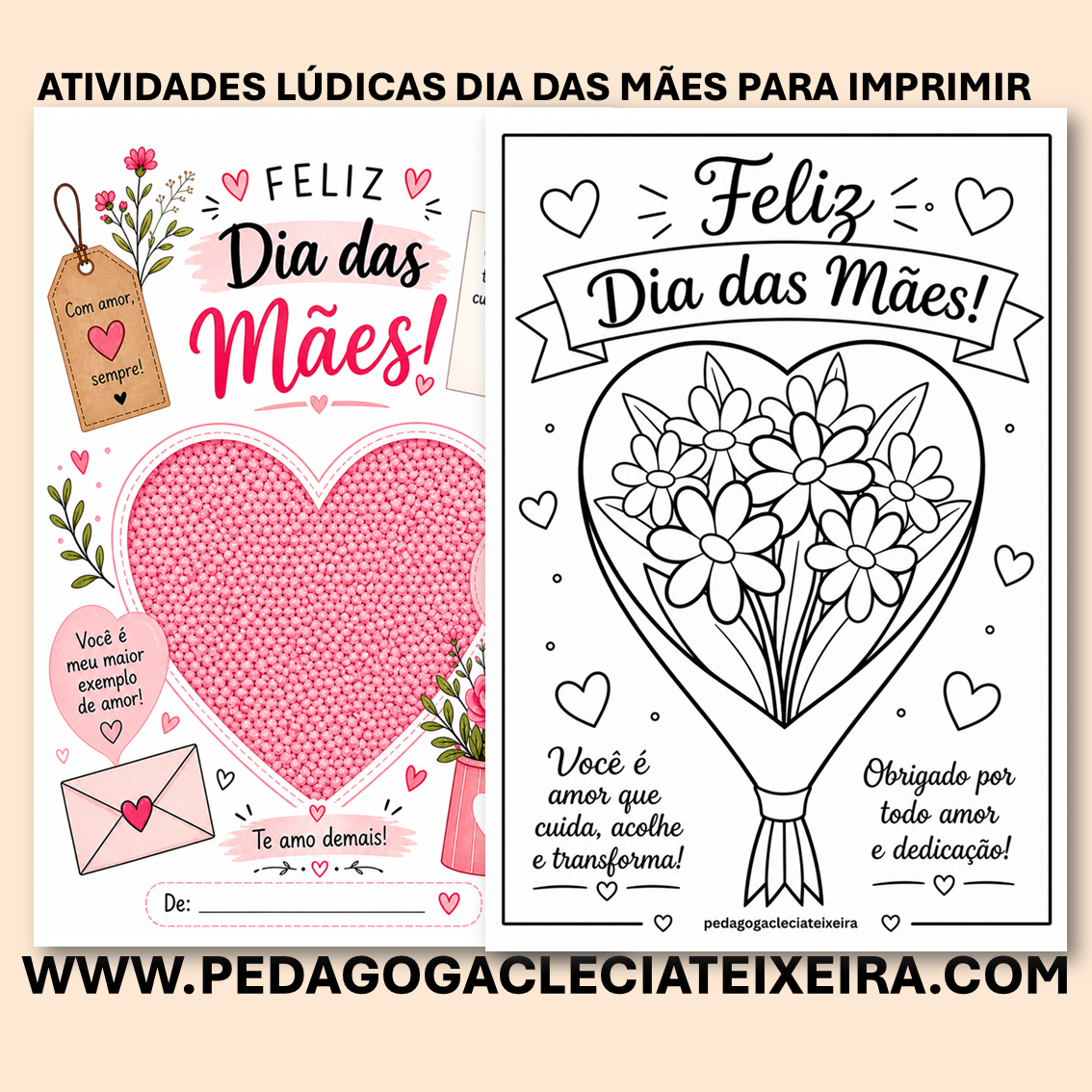 Atividades lúdicas dia das mães  para imprimir