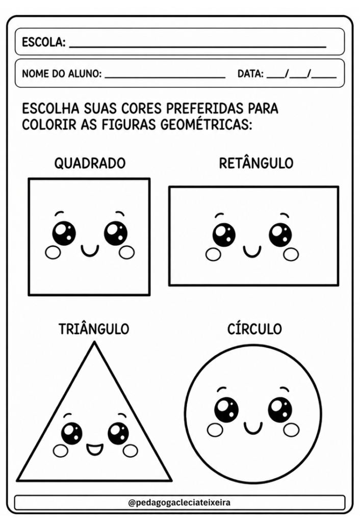 Formas geométricas educação infantil