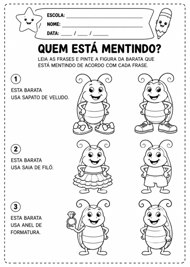 Dona barata educação infantil desenhos