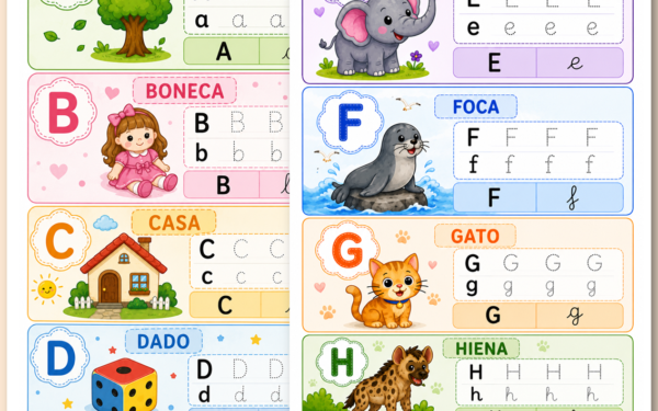Fichas de leitura para alfabetização letras