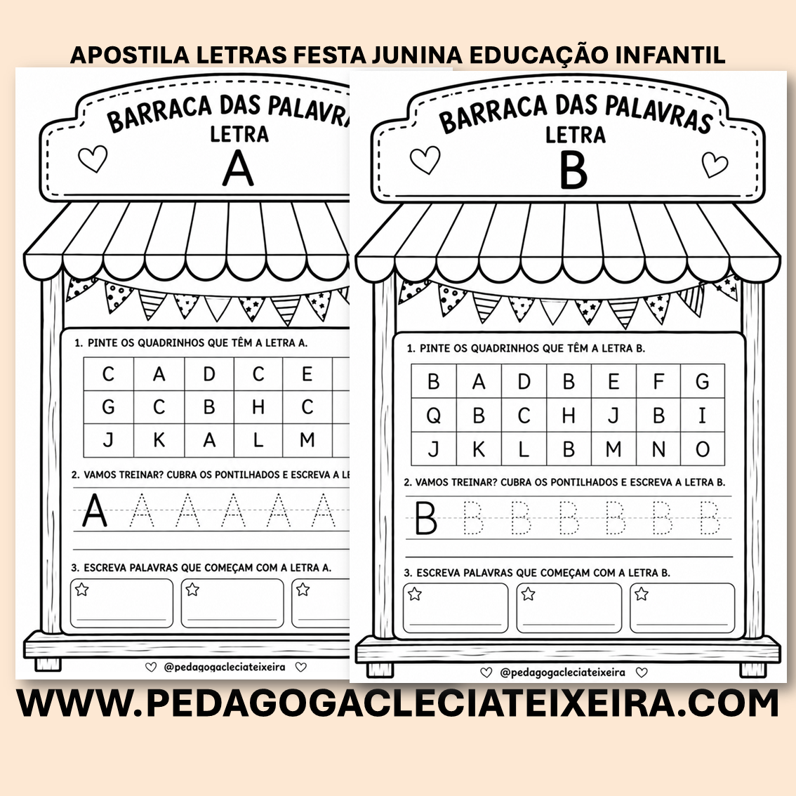 Apostila letras festa junina educação infantil