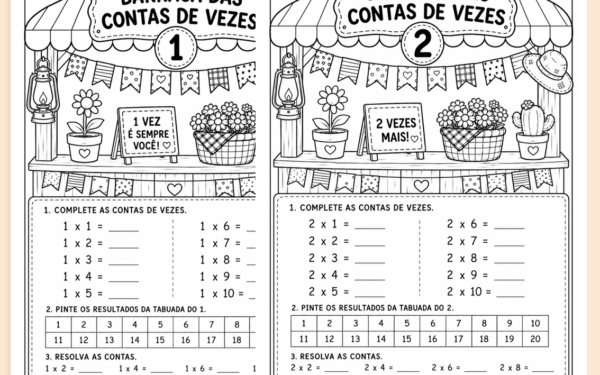 Tabuada da multiplicação para imprimir