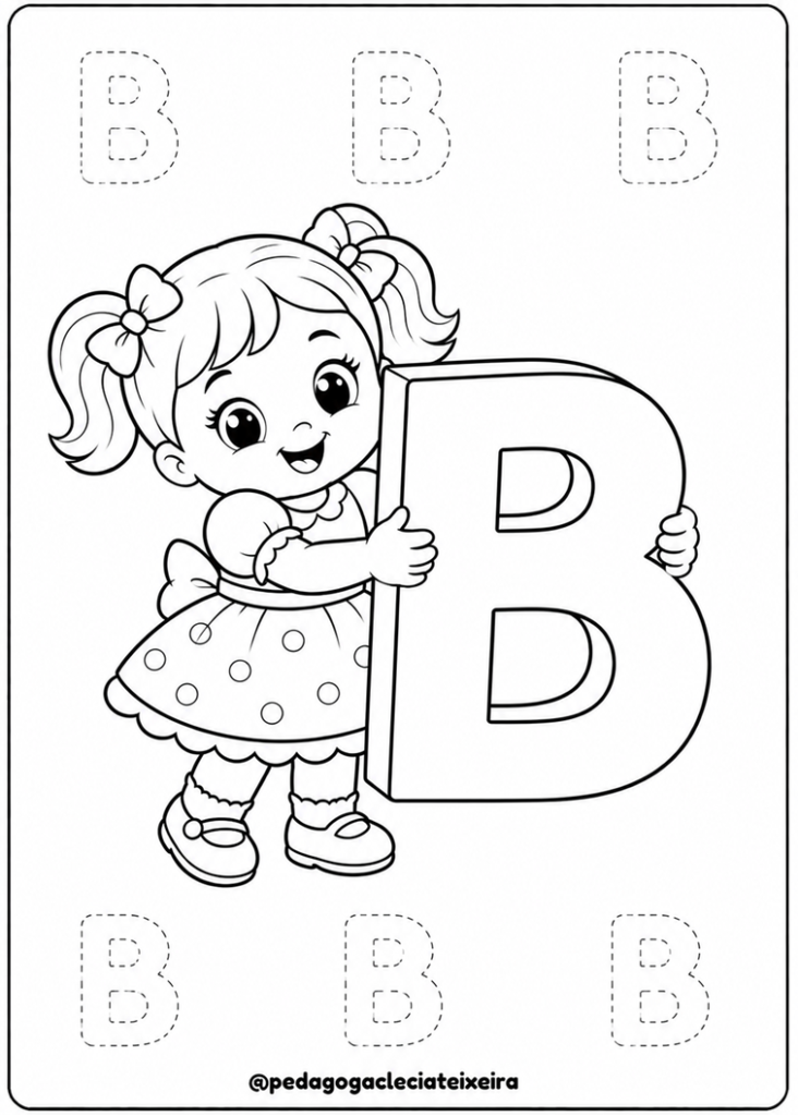 Letras com desenhos para alfabetização