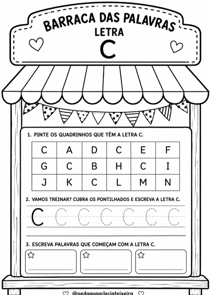 Apostila letras festa junina educação infantil.