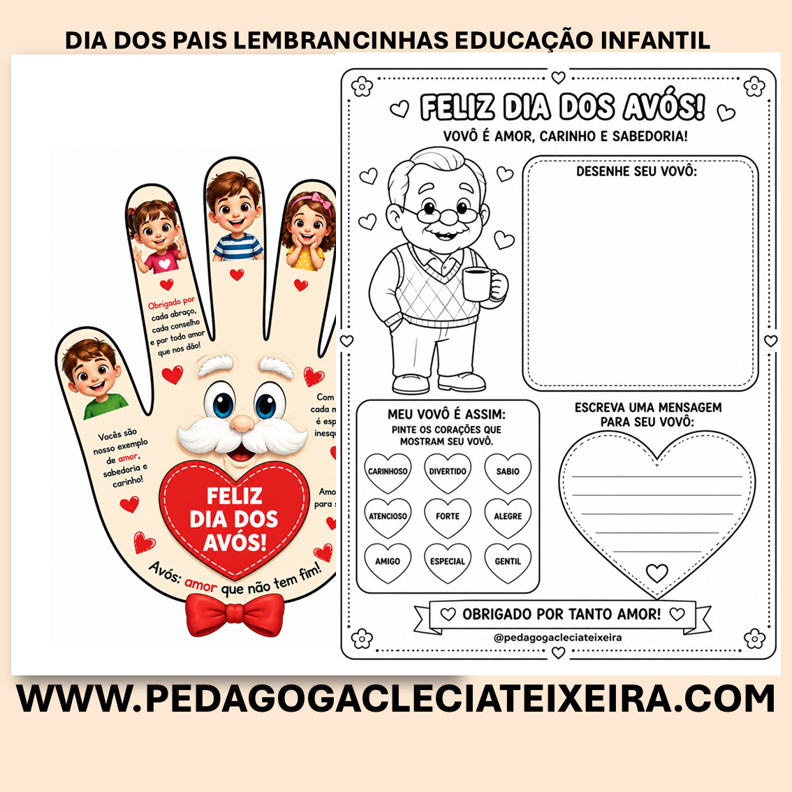 Lembrancinhas dia dos avós para imprimir