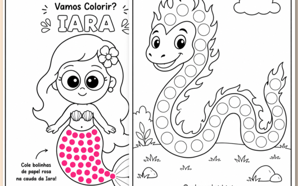 Turma do folclore para colorir na educação infantil