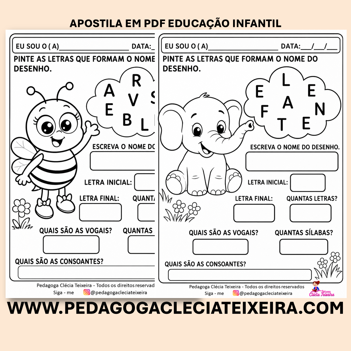Apostila vogais em PDF educação infantil