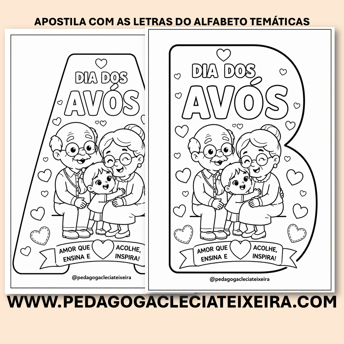 Apostila com as letras do alfabeto temáticas