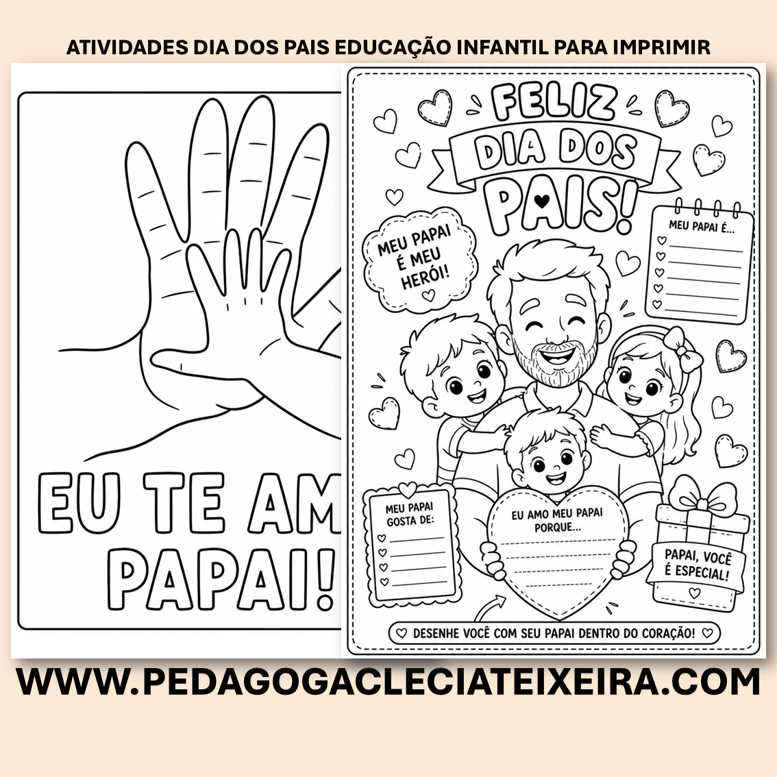 Atividades dia dos pais educação infantil para imprimir