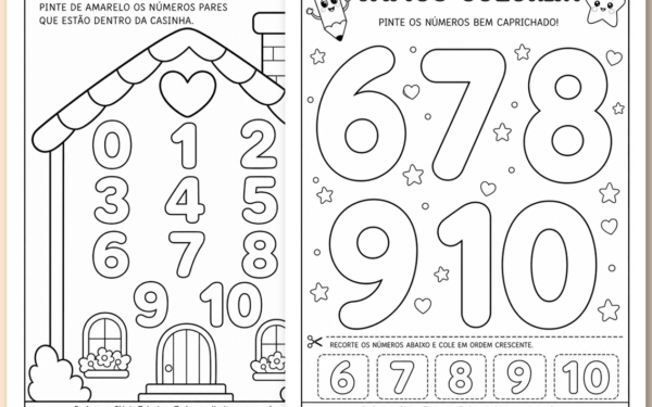 Casinha dos números na educação infantil