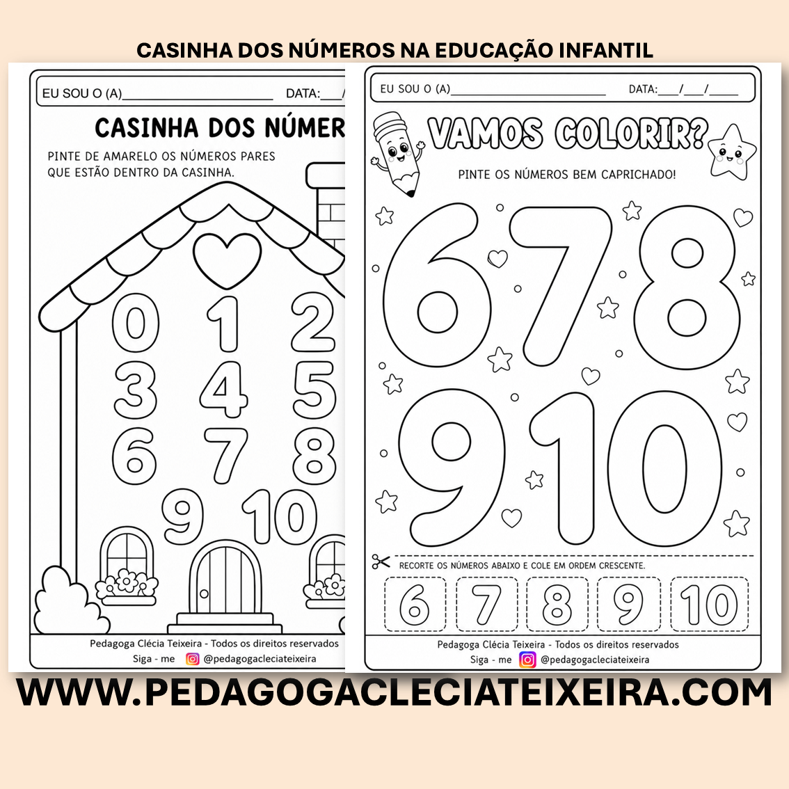 Casinha dos números na educação infantil