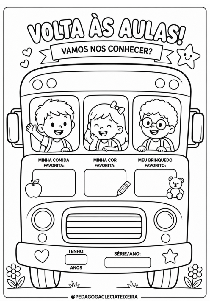Apostila férias para colorir volta às aulas