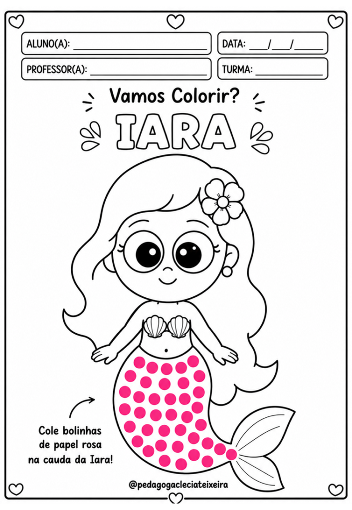Turma do folclore para colorir na educação infantil