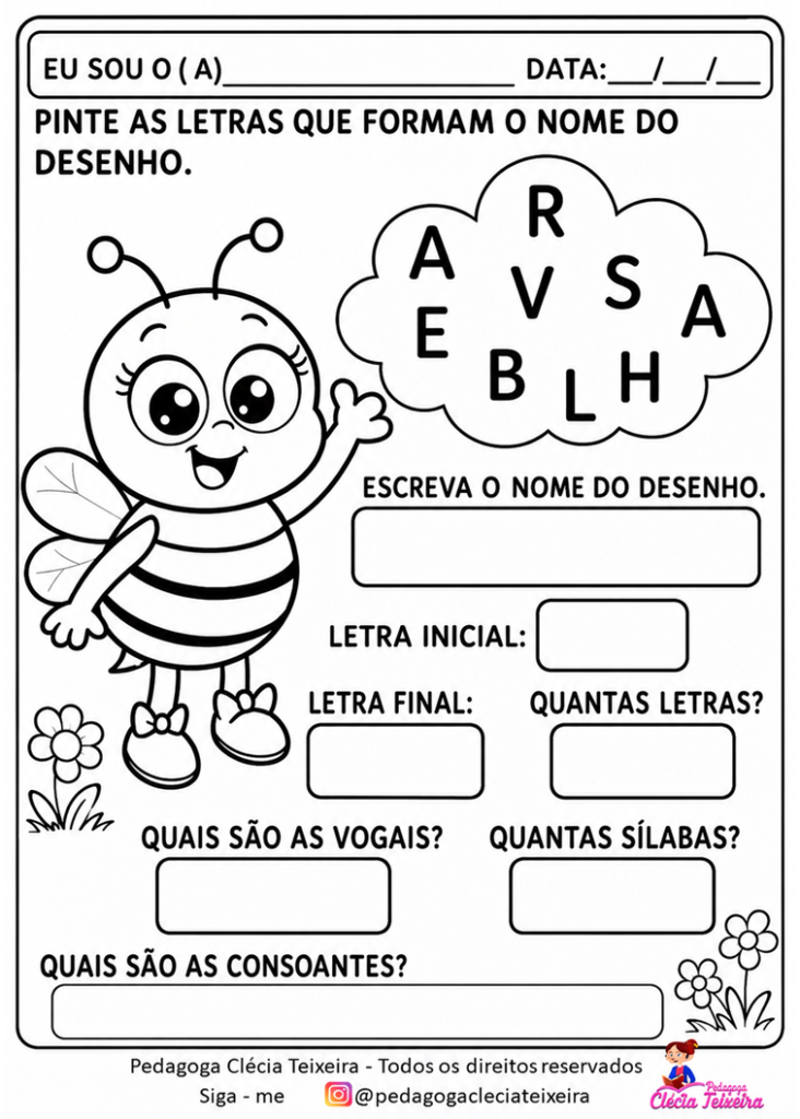Apostila vogais em PDF educação infantil