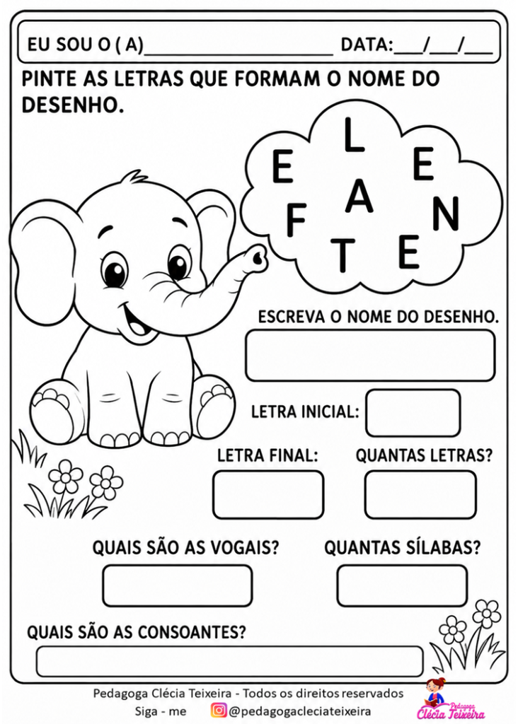 Apostila vogais em PDF educação infantil
