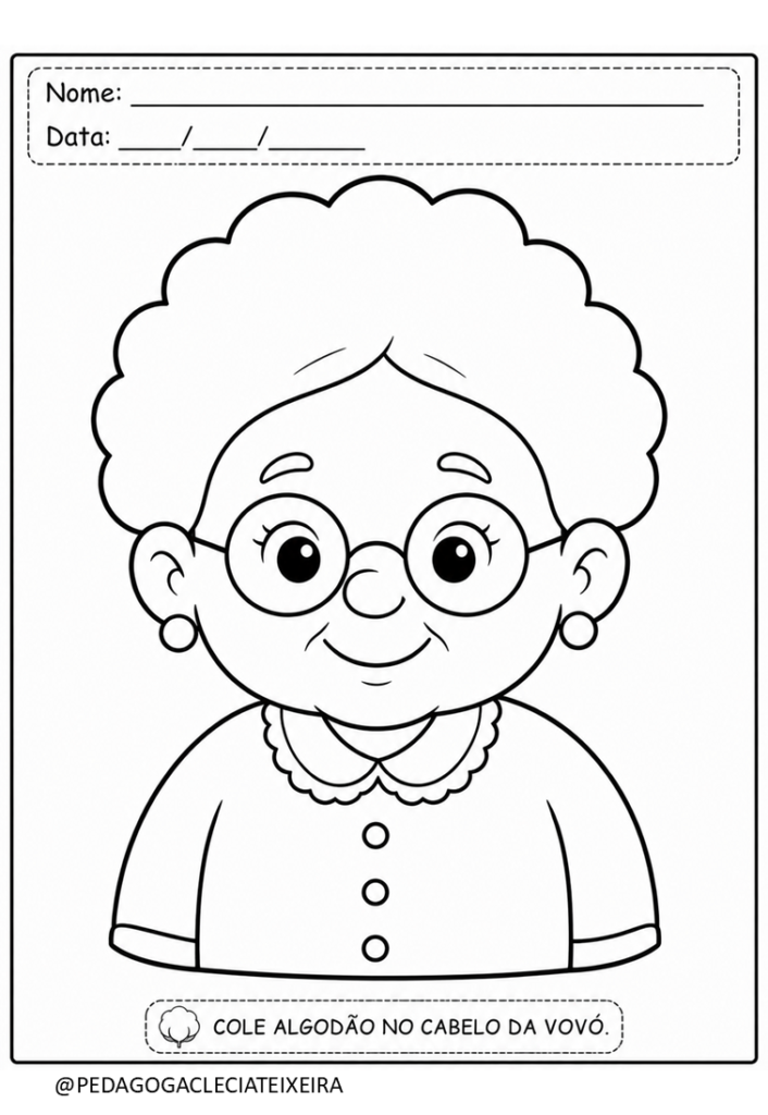 Desenhos do dia dos avós para colorir