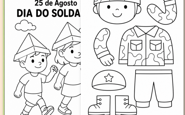 Desenhos gratuitos dia do soldado educação infantil