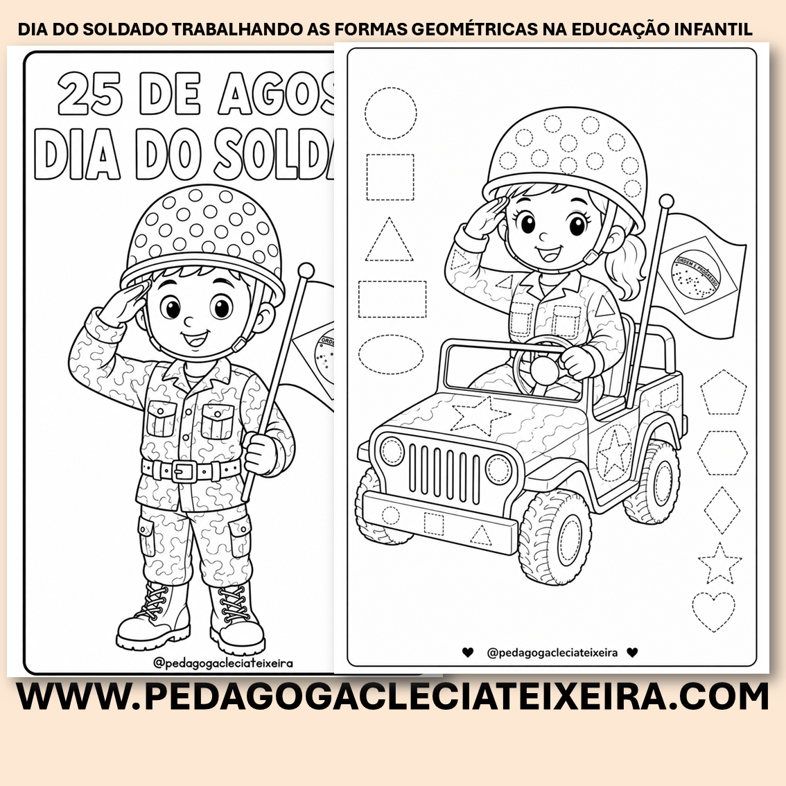 Dia do soldado trabalhando as formas geométricas na educação infantil