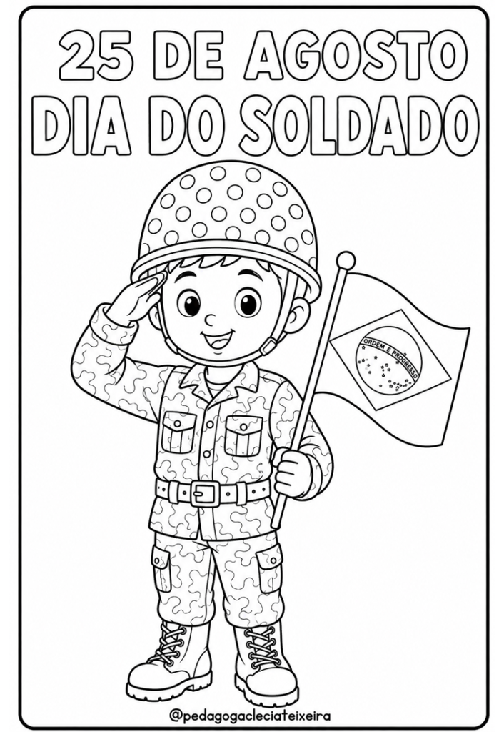Dia do soldaado trabalhsando as formas geométricas