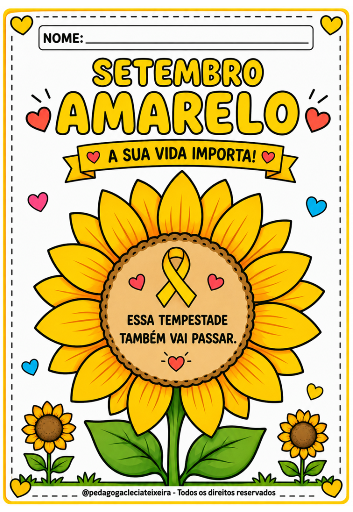 Atividades setembro amarelo educação infantil