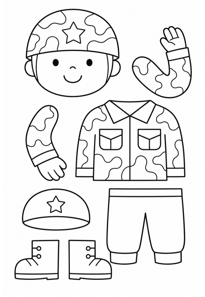Desenhos gratuitos dia do soldado educação infantil