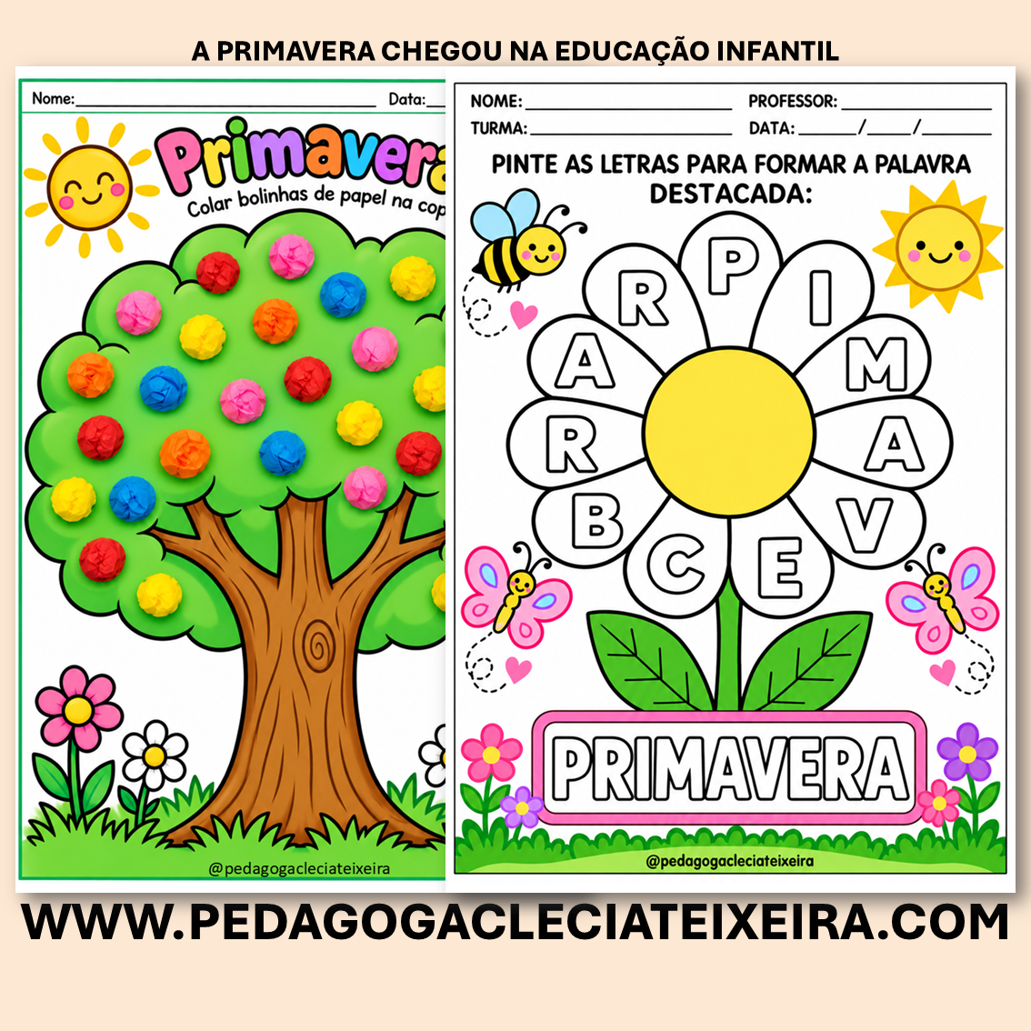 A primavera chegou na educação infantil