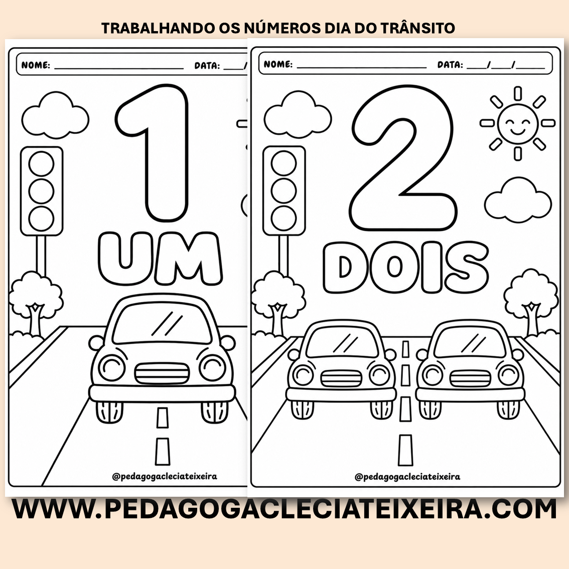 Trabalhando os números dia do trânsito