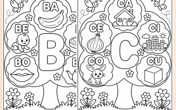 Árvore da primavera silábica educação infantil